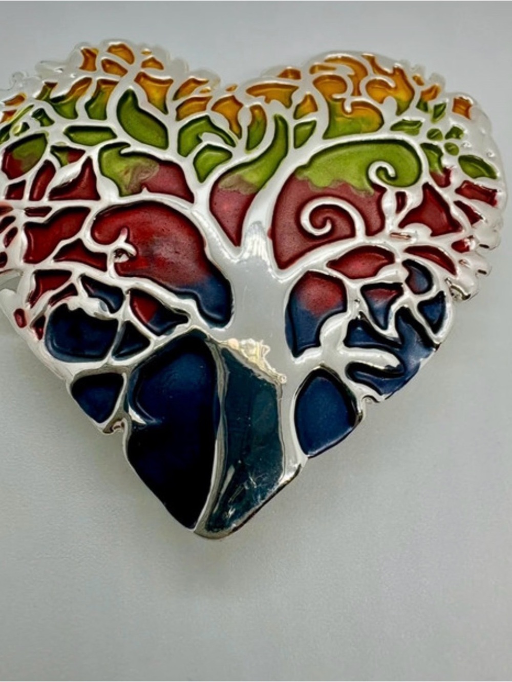 Brooch Heart Tree of Life Magnetic Fastener